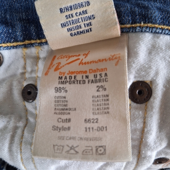 Citizens of Humanity Boho stretch#111 low waist bootcut jeans Womens size 28 - Picture 7 of 12